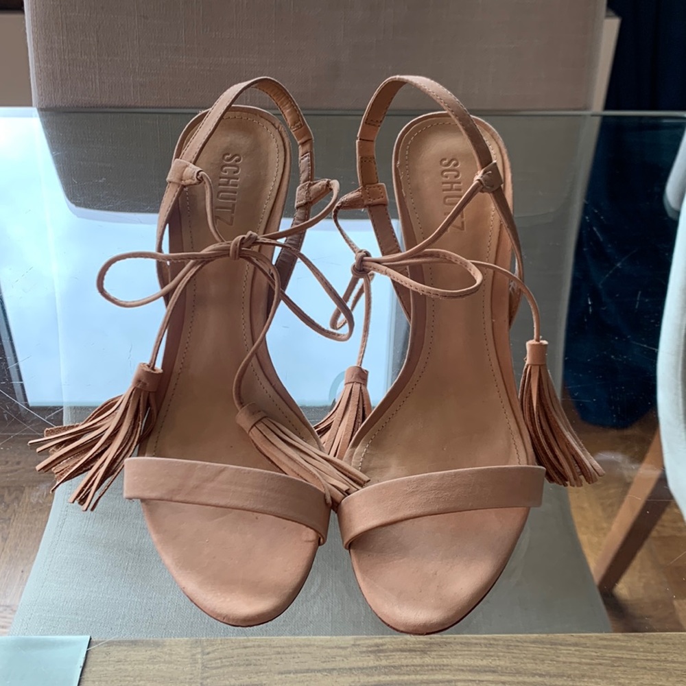 Schutz Nude Stilettos Size 9.5